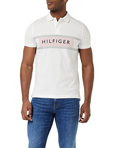 Preisvergleich Produktbild Tommy Hilfiger Herren Poloshirt Kurzarm RBW Regular Fit, Weiß (White), XL
