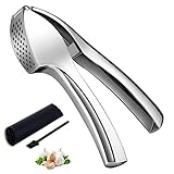 tupper knoblauch Große Kapazität：Garlic Crusher Squeezer hat eine große Kammer, die 2-3 Knoblauchzehen in einem Rutsch zerdrücken kann, nicht mehr brauchen, um wiederholt in den Knoblauch und erhebliche Einsparungen in der Zeit zu setzen.