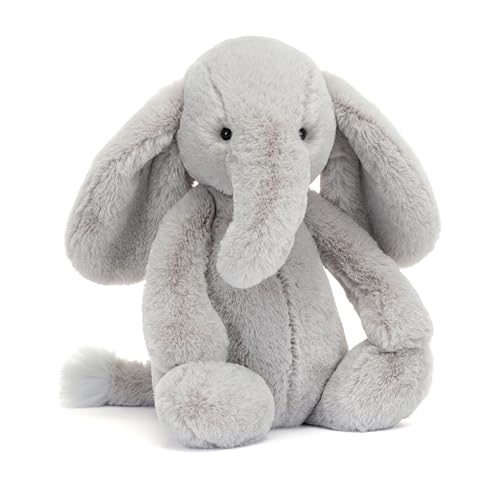 Jellycat BAS3ELE Bashful Luxe Elephant Thuddeus Medium Plush Soft Toy