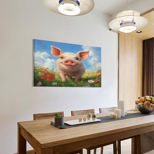 Cochon Murale Décoration Toile Idéale pour Salon Chaleureux - 3
