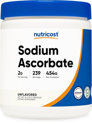 Nutricost Sodium Ascorbate Powder (1 LB) Unflavored 2 Grams per Serving