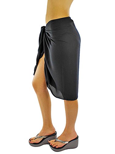 Luxury Divas Sheer Knee Length Cover Up Sarong Wrap for Women2