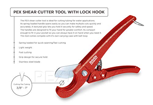 Pexflow PXKT30012 Pex Starter Kit - Crimper & Cutter Tools, 1/2-In Brass Elbow & Coupling Fittings, 1/2-In Stainless Steel Cinch Clamp, 1/2-In Half Clamp, 1/2-In X 300ft PEX Tubing (1 Red + 1 Blue)