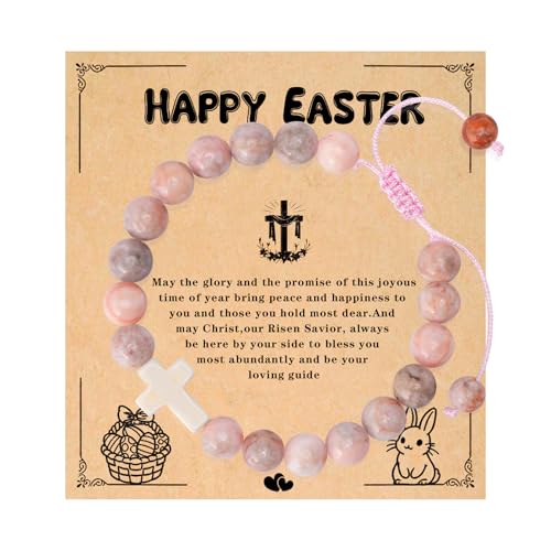 Image of Smilelife Easter Gifts for Teen Girls & Women - Bunny Beaded Bracelet Set - Perfect Easter basket stuffers