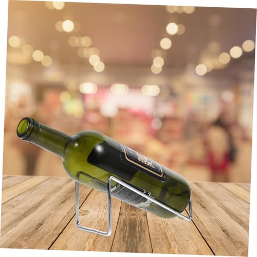 Soporte para botellas de vino de hierro 2 piezas para mesa miniatura 4