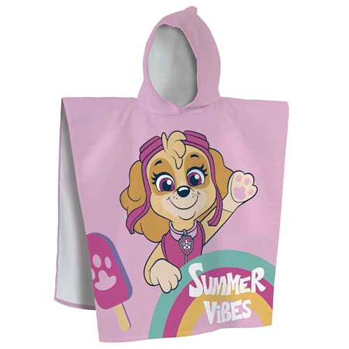 Pat Patrouille Good Vibes Cape de Bain Enfant | 100% Coton | OEKO-TEX | 60x120 cm | Imprimé Fille...