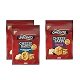 Sargento® Cheese Bakes Crackers Variety Pack, Aged White Cheddar and Rosemary and Pepper Jack, Cheese Crackers, Lunch Snacks, Bulk Snacks, 3 Bags