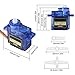 Diitao 10 Pcs SG90 9G Micro Servo Metal Gear Motor Kit for RC Robot Arm Hand Walking Helicopter Car Boat Control with Cable Mini Servos for RC Helicopter Airplane Car Boat