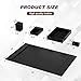 Sayglossy Leather Desk Pad Accessories Set - Blotter, Mat Protector, Organizer With Side Rails for Writing, Office, Home, Workplace Desktop Supplies (Black)