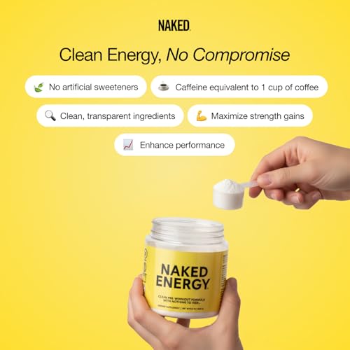 NAKED Energy - Pure Pre Workout Powder for Men and Women, Vegan, Unflavored, Healthy Pre Workout - No Added Sweeteners, Colors Or Flavors - 50 Servings - Image 5