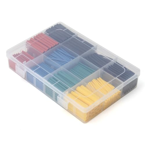 GALPADA 520 piezas Kit de Tubos Termorretráctiles de Colores Surtidos Funda Protectora para Cables Eléctricos con Caja de Almacenamiento Resistente y Aprobado Ul