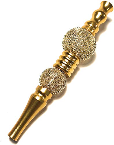 Gold Color Metallic Hookah Tips Shisha Nargila Hose Mouth Tip Luxury Middle Eastern Style Smoking Accessories Mouth Tip