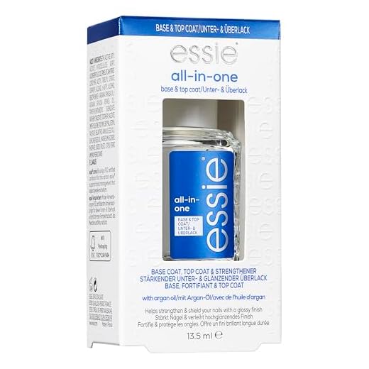 Essie Base/Top Coat all-in-one mit Argan-Öl, Unterlack und Überlack, Stärke und Glanz, Klar, 13.5 ml