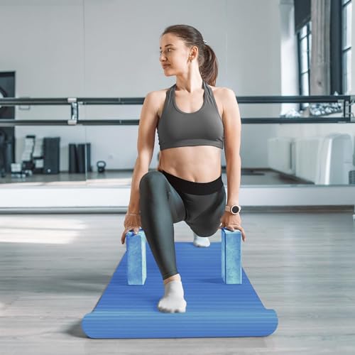 Image of BalanceFrom 7-Piece Yoga Set with 71x24x0.5 Inches Extra Thick Mat and Carrying Sling - Includes 2 Blocks, Stretch Strap, 2 Towels, and Knee Pad for Home, Studio, and Gym Workouts