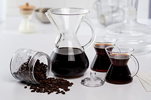 Chemex Pour-Over Glass Coffeemaker - Glass Handle Series - 8-Cup - Exclusive Packaging #TOP6