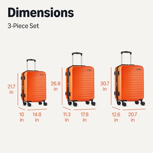 Amazon Basics 3-Piece Hardshell Spinner Luggage