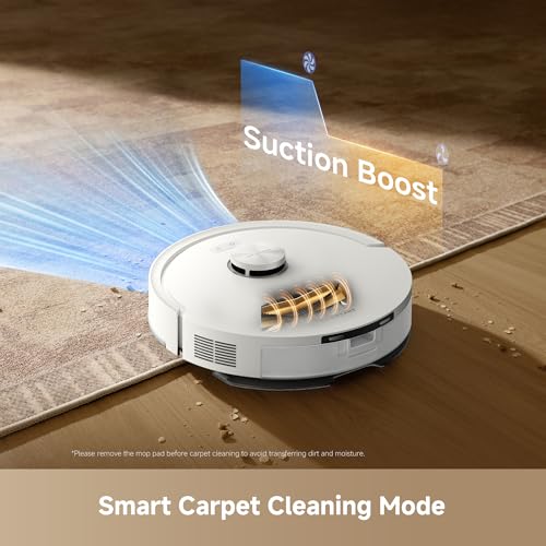 Image of dreame F20 Eco Robot Vacuum and Mop 2-in-1, 18,000Pa Suction, Upgraded from F10,Obstacle Avoidance, Mopping, Dual Anti-Tangle System, Smart LiDAR Navigation, App & Voice Control, White