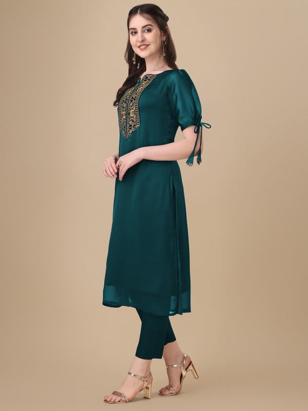 Image of Embroidery Silk Kurti