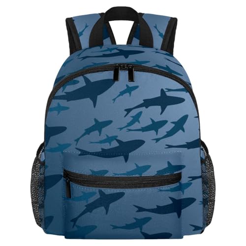 Sac à dos enfants pour la maternelle et sorties motif requin 25x30 cm