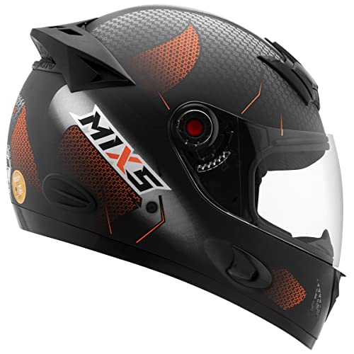 Capacete Fechado Mixs MX5 Blaze Brilhante Tam. 58 Laranja