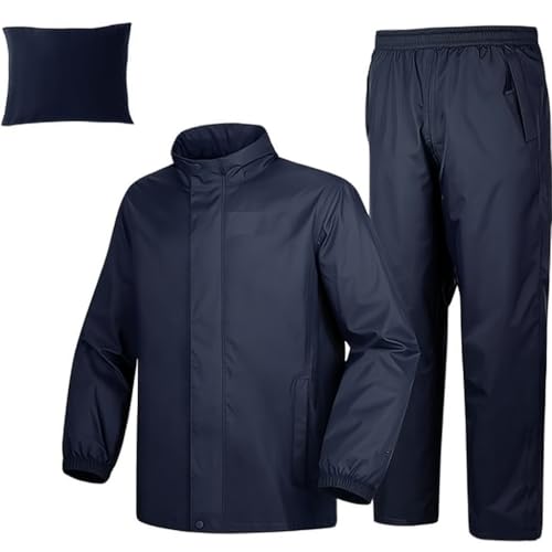 Image of Waterproof Raincoat for Men | Lightweight & Durable Rain Jacket with Hood | Windproof & Breathable | Travel-Friendly, Bike & Motorcycle Use