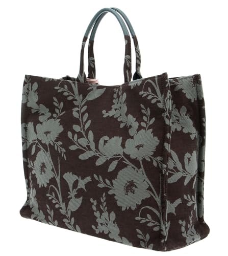 Sac à main fleur Coccinelle Never Without B. Flow jacquard vert et marron
