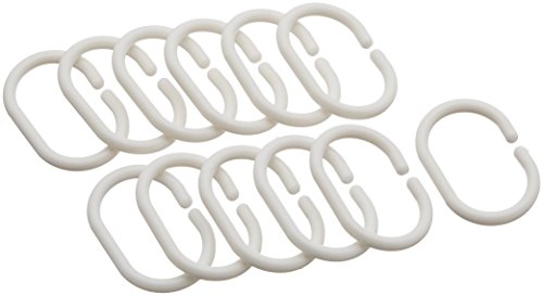 amazon basics Polyester Printed Shower Curtain with Hooks, 6ft, Grey, Washable, Semi-sheer