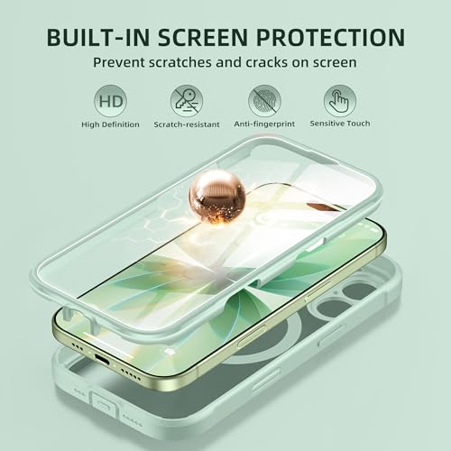 Coque pour iPhone 17 avec MagSafe BERFY protection intégrale 6,3 pouces vert - 3
