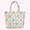 Introti Women Girls Quilted Cotton Hand Carry Tote Bag for School Work Daily Use #3