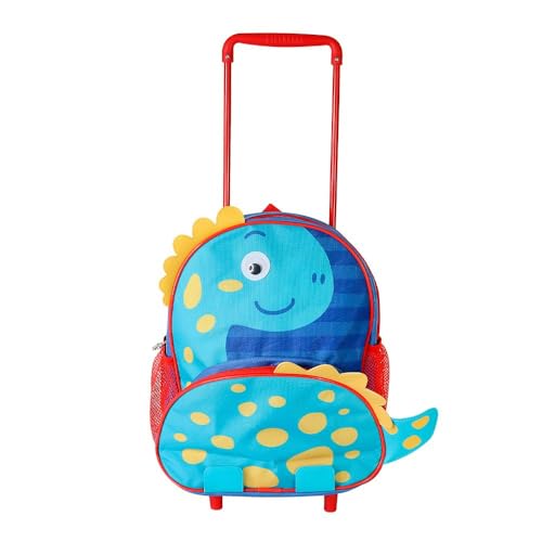 Mochila Infantil de Rodinhas com Design de Dinossauro, com Alça