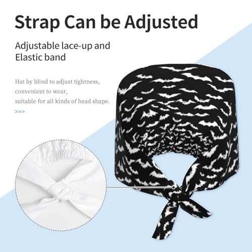 Image of WILL BUDXEG Working Cap with Sweatband for Women Men, Adjustable Cleaning Working Hats, Nurse Surgical Caps(Tie Back)