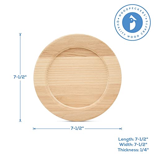 Platos de Madera Redondos 7.5 Pulgadas, Pack de 4 miniatura 4
