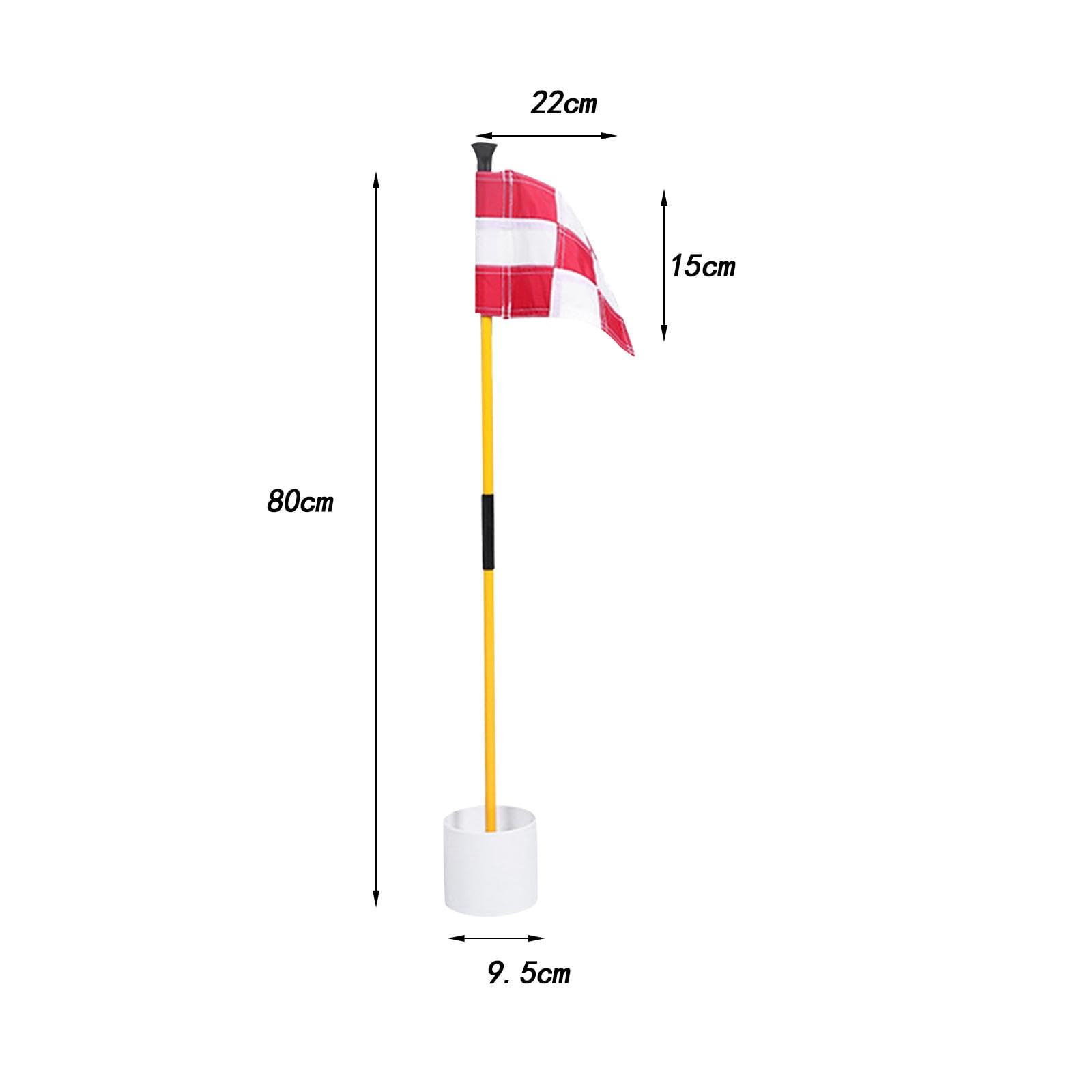 Bandera de Putting Green de Golf y Copa para Agujeros, Práctica de Putting, Asta de Bandera de Fibra de Vidrio, Astas de Bandera de Golf