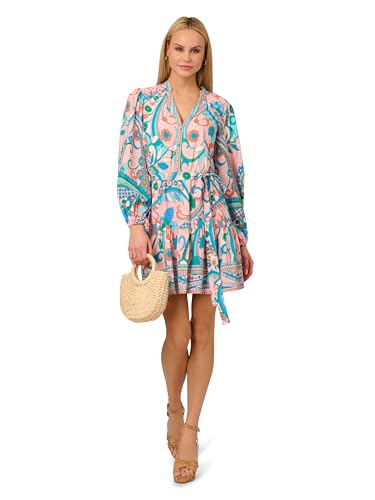 Image of Adrianna Papell Printed Short Dress
