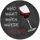 Andreas Silicone TRT-420 What Wine Non-Slip 10' Trivet/Pot Holder/Hot Pad, 100% Cotton, Dishwasher Safe, Hot Dishes, Protect Hair Iron, Safe up to 600°F