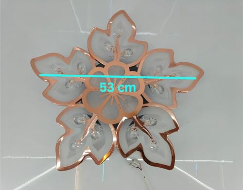 Image of swanart Elegant Floral LED Ceiling Light - Artistic Flower Design Lighting for Living Room, Bedroom, Hallway - Stylish and Modern Home Decor Accent