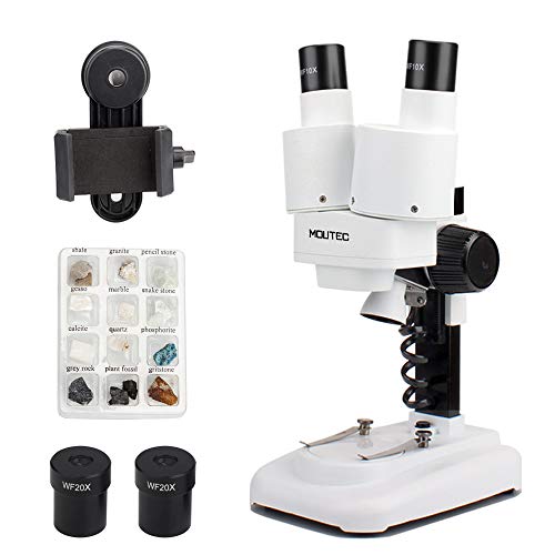 MOUTEC 20X-40X Binocular Stereo Microscope with Smartphone Attachment - A Real Scientific Tool