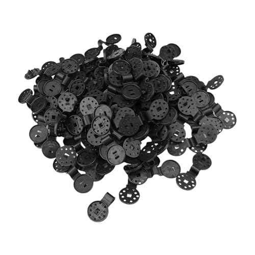 DIYCUT 100 Unidades Fijaciones Plástico Antisol, Hebilla Fija de Red Parasol, Clips Tela de Sombra, Antióxido y Antiviento, para Telas Protectoras, Jardines, Redes, Antipájaros, Invernaderos (Negro)