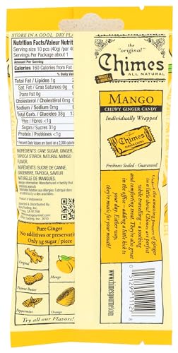 Chimes Ginger Chews Candy, Mango, 1.5 Ounce (Pack of 1) - image 2
