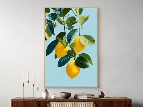 Tableau sur toile pour égayer une cuisine sombre avec une affiche botanique