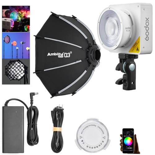 Image of Godox ML100R 110W Godox RGB LED Video Light Kit with 60cm Softbox