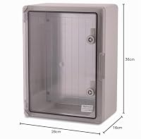 BOXEXPERT® Verteilerkasten außen wasserdicht [ABS Kunststoff IP65 Gehäuse inkl. Sichttür] grau (Serie Fleet) 350x250x150mm | Schaltschrank außen | Wandschrank | Industriegehäuse | Leergehäuse – Ansicht 8