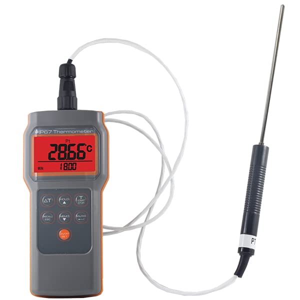AZ8821 RTD Kitchen Thermometer with RTD Temperature Sensor Waterproof IP67 Food Safety HACCP -100.00~300.00℃ (-148.00~572.00°F) AZ-8821