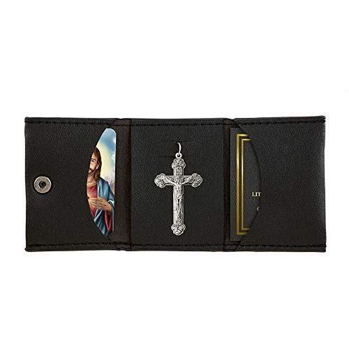 Needzo Daily Devotional Wallet, Mini Book of Favorite Catholic Novenas, Holy Card and Sacred Medal, 2 X 3 Inches2