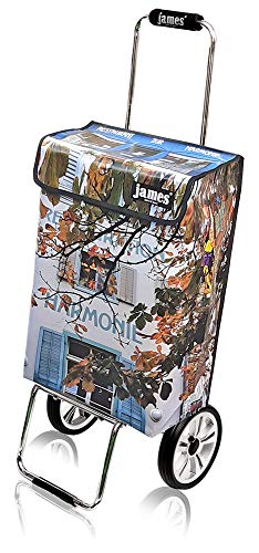 James® Einkaufstrolley modern Design Botticelli, Einkaufswagen bunt, Hackenporsche, Shopping-Lifestyle, Planenmaterial, bis 50kg Tragkraft, Grosse Räder, Made in Vienna – Bild 3