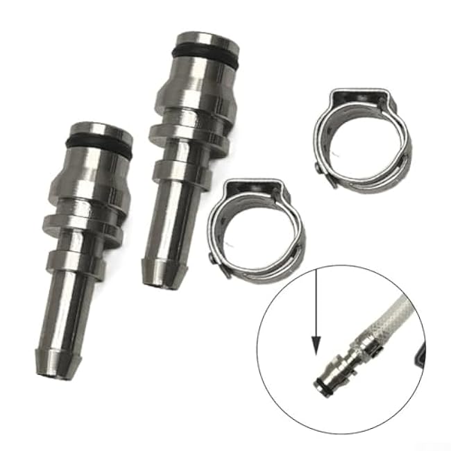 4.443-019.0 Hose Stem fit For Karcher Puzzi 100, 200, 300 Carpet Cleaners, Stainless Steel Connector Stem Replacement(2 PACK)