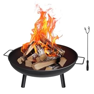 HYCHIKA BETTER TOOLS FOR BETTER LIFE Feuerschale Feuerstelle für Garten, Terrasse und Balkon (rund 58cm)
