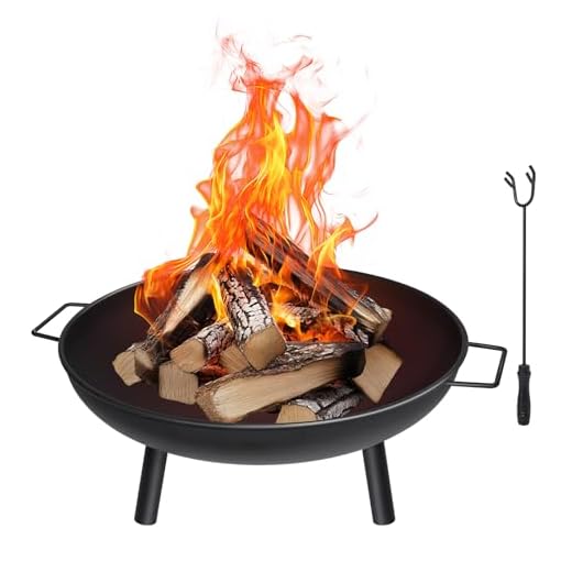 HYCHIKA BETTER TOOLS FOR BETTER LIFE Cuenco de Fuego Diámetro 58 cm para Jardín, Patio y Balcón