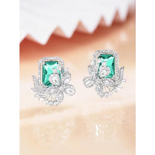 Image of Rubans Stud Earrings American Diamond Trendy Jewellery for Women & Girls