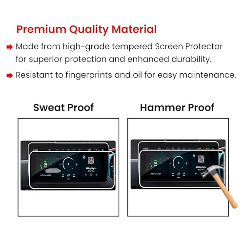 Image of Screen Guard For TATA NEXON 2023 | 10.25 INCH INFOTAINMENT [Round Corners] + STEERING + 10 INCH INSTRUMENT + AC PANEL Protector |Car Display Accessories [Not Tempered Glass]